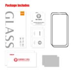 For iPhone 14 Pro Max 2pcs ENKAY Full Glue Tempered Glass Anti-fall Full Film