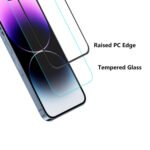 For iPhone 14 Pro Max 2pcs ENKAY Full Glue Tempered Glass Anti-fall Full Film