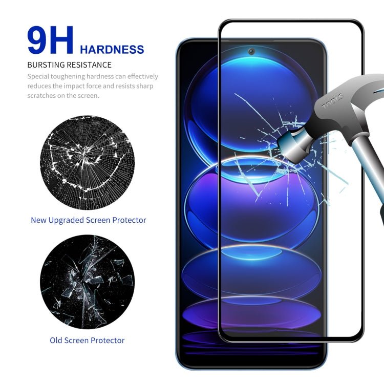 For Xiaomi Redmi Note 12 China ENKAY Full Glue 0.26mm 9H 2.5D Tempered Glass Full Film