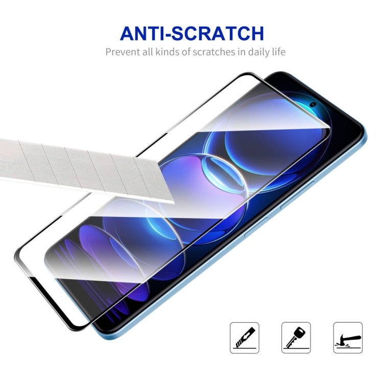 For Xiaomi Redmi Note 12 China ENKAY Full Glue 0.26mm 9H 2.5D Tempered Glass Full Film