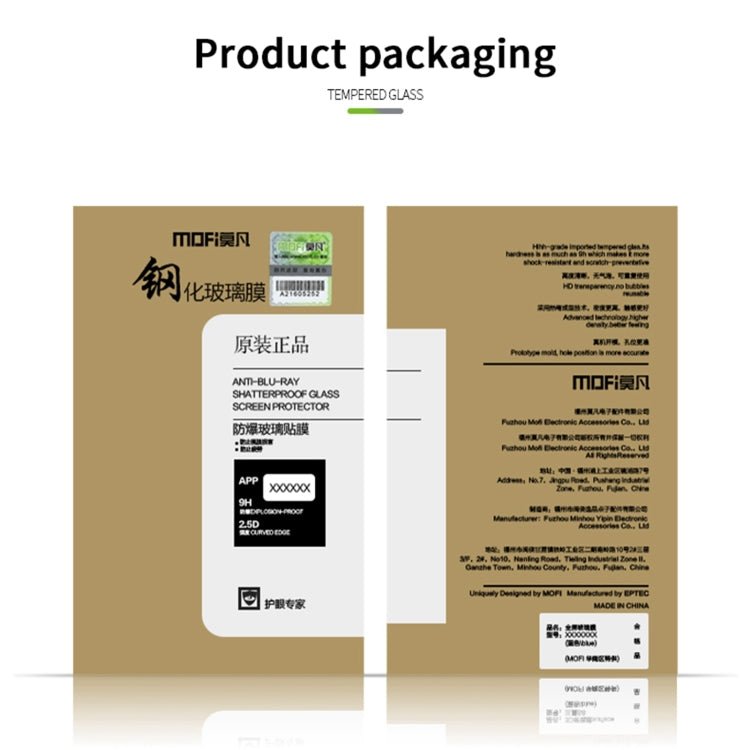 For Xiaomi 13 MOFI 9H 2.5D Full Screen Tempered Glass Film