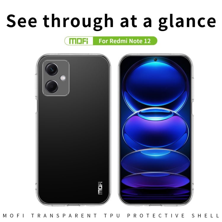 For Xiaomi Redmi Note 12 MOFI Ming Series Ultra-thin TPU Phone Case(Transparent)