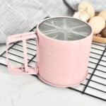 2 PCS Flour Sieve Baking Tool Hand-pressed Flour Sieve(Blue)