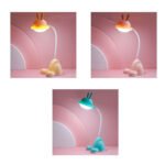2 PCS Bedroom Bedside Dormitory Desk Study Eye Potection Desk Lamp(FY7710 Yellow)