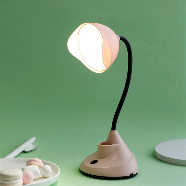 2 PCS Bedroom Bedside Dormitory Desk Study Eye Potection Desk Lamp(FY7712 Pink)