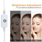 14 LEDs Cosmetic Room Bathroom Mirror Front Light USB Three-Color Dimming Light