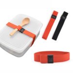 12 PCS Lunch Box Straps High Elastic Double-Layer Easy Box Fixed Belt Dacron Notebook Sushi Paste Belt(Black)