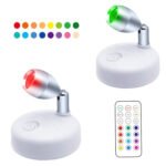 C1556 Single Head 2 Lights Wireless RGB Remote Control Cabinet Ambient Spotlight